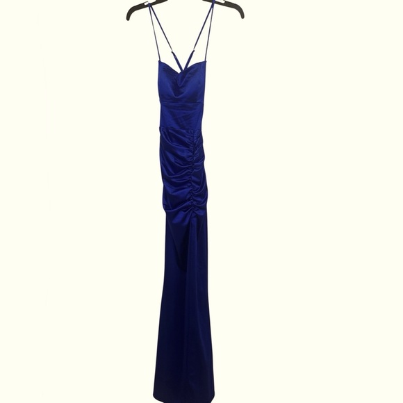 Stunning Windsor Blue Formal Dress with Criss Cross Back Womens Xsmall - Picture 1 of 4